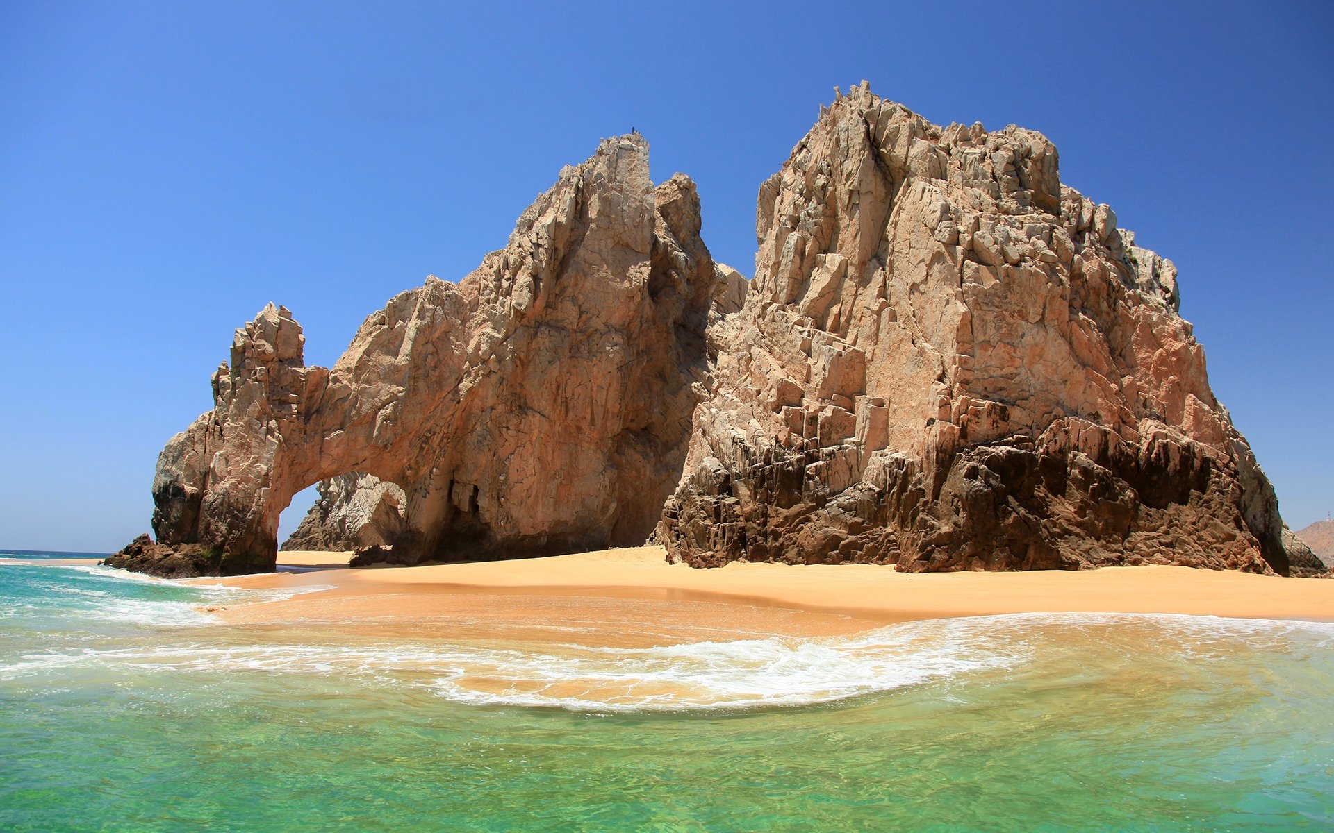 mar rocas arco paisaje