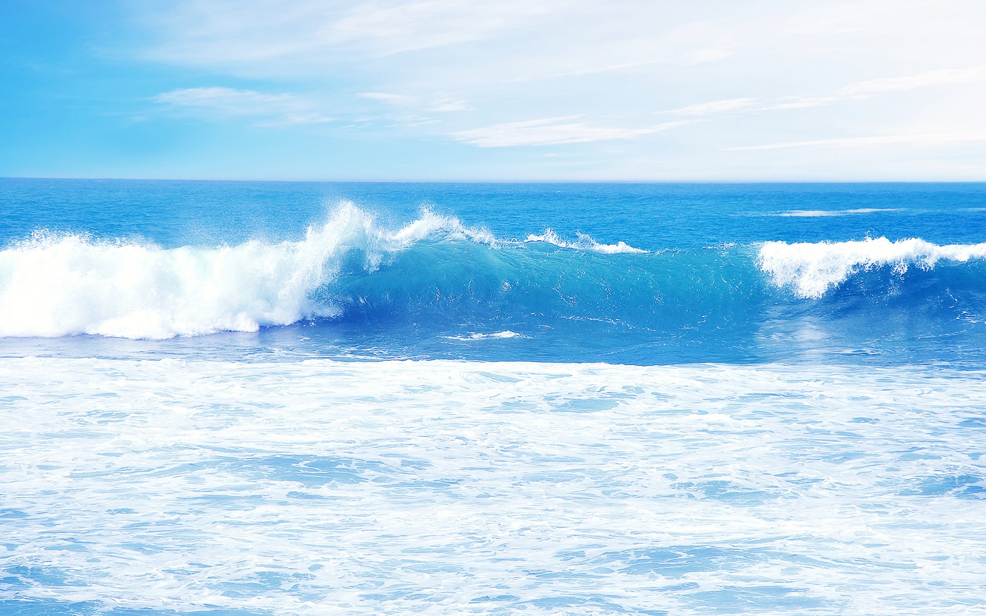 nature paysage mer océan eau vagues ciel nuages 2560x1600