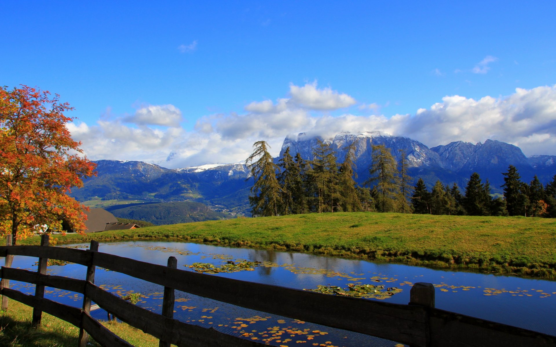 mountain sky fence landscape