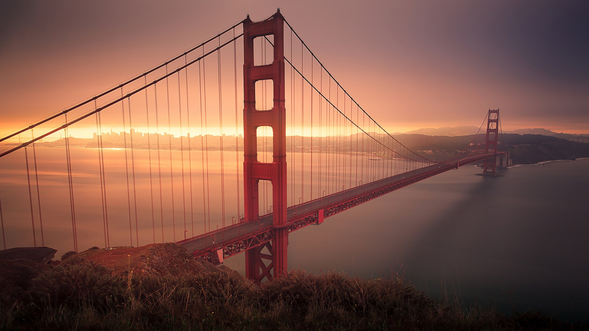 puente golden gate california san francisco mañana sol