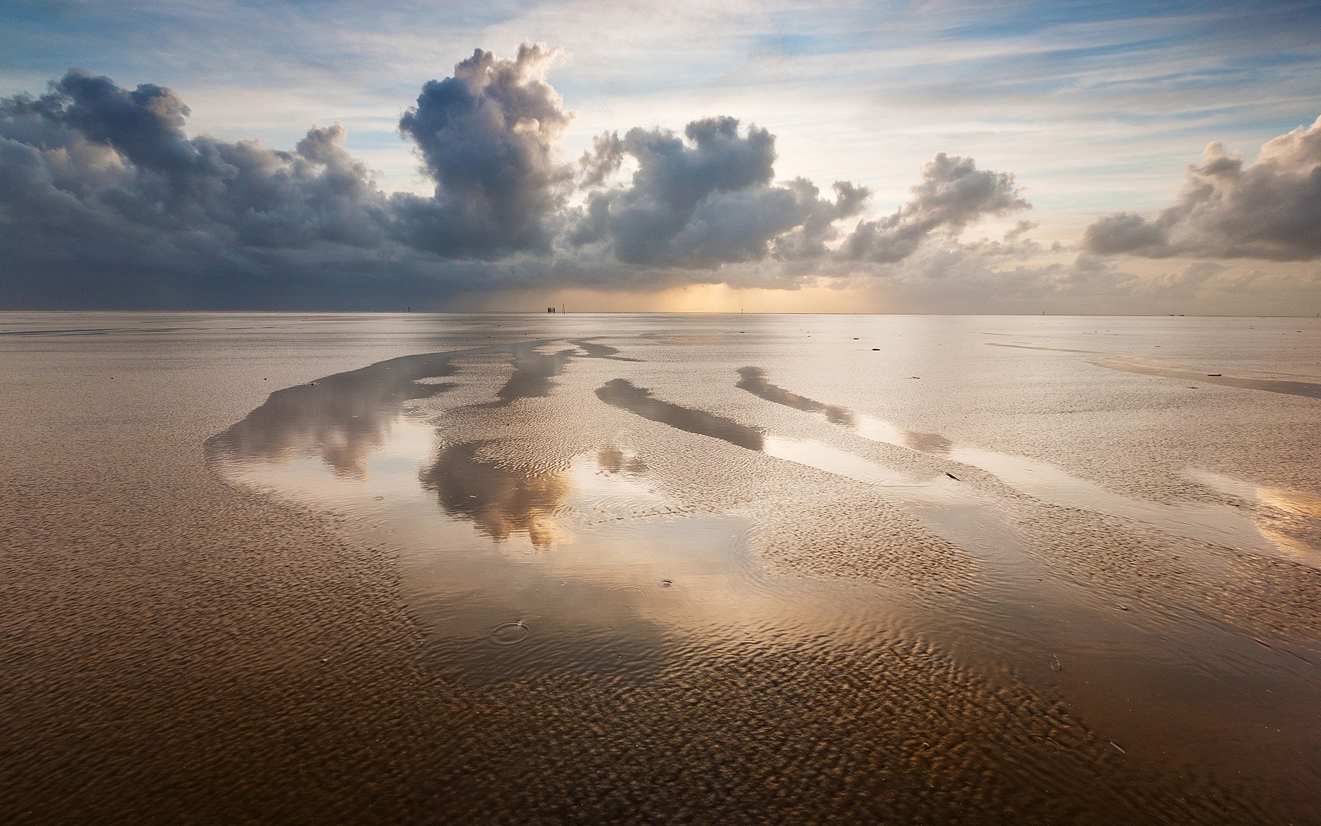 ky clouds sea beach