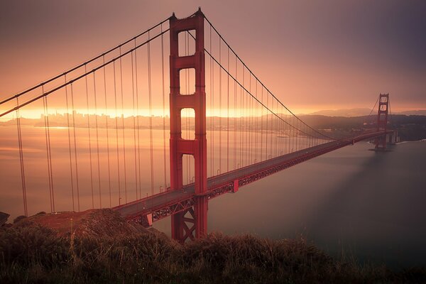 Famous bridge in San Francisco