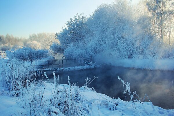 La beauté des rivières d hiver