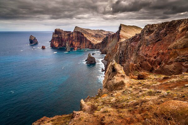 Majestic cliffs stretching into the sea