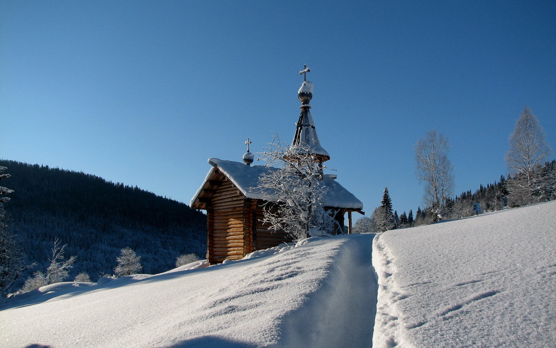 temple winter sky snow