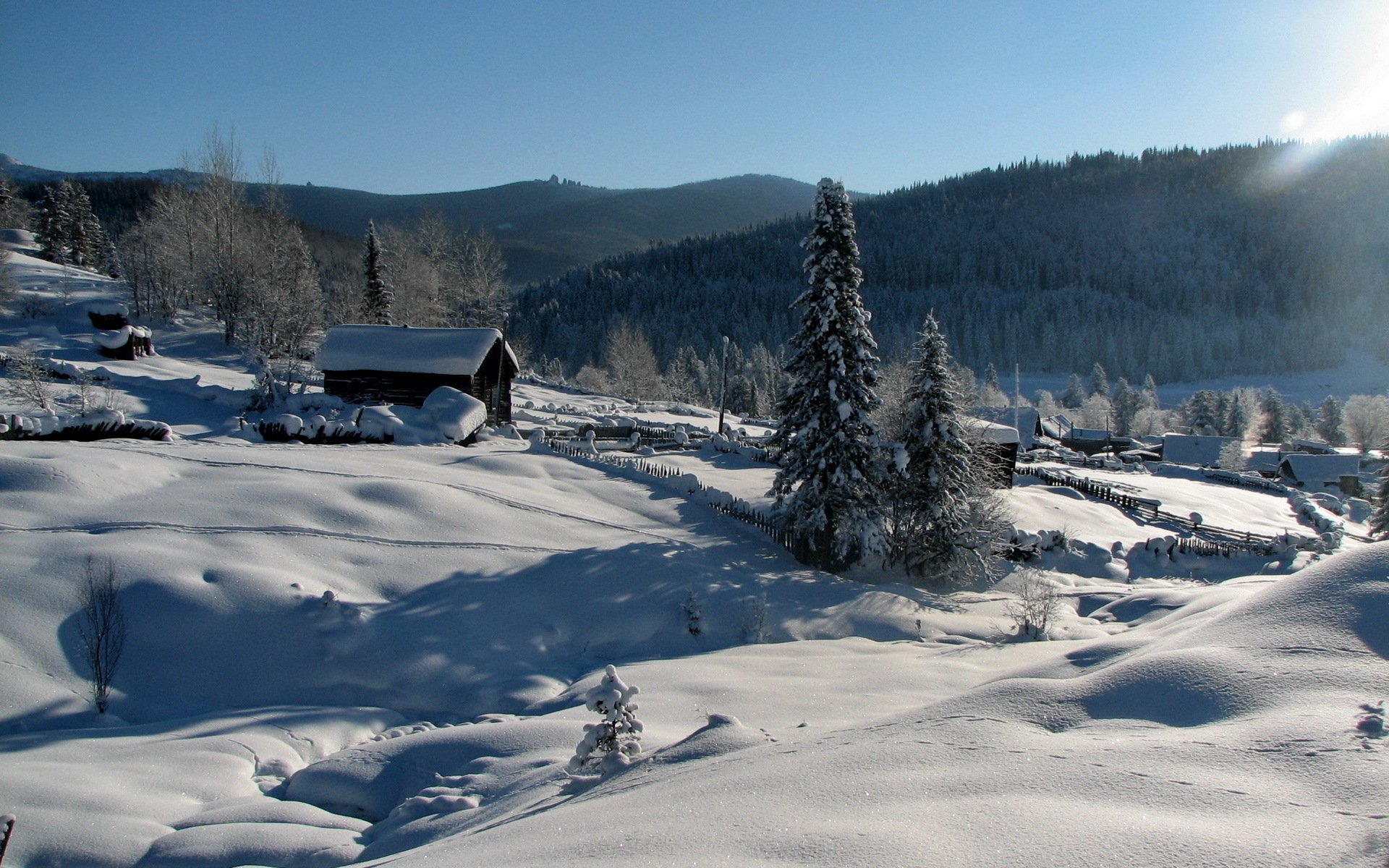 inverno luce neve casa natura paesaggio