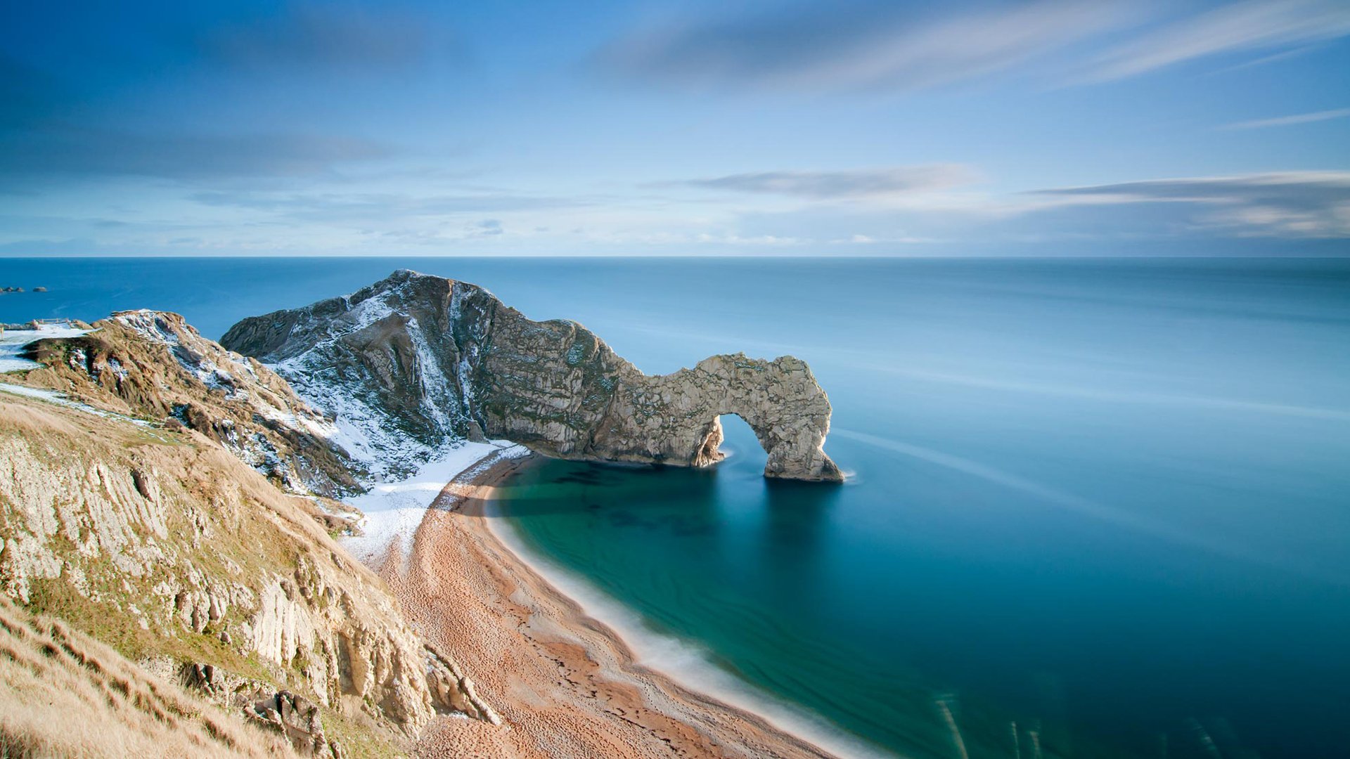 anglia skała klify łuk łuki niebo morze woda brzeg wybrzeże ocean natura