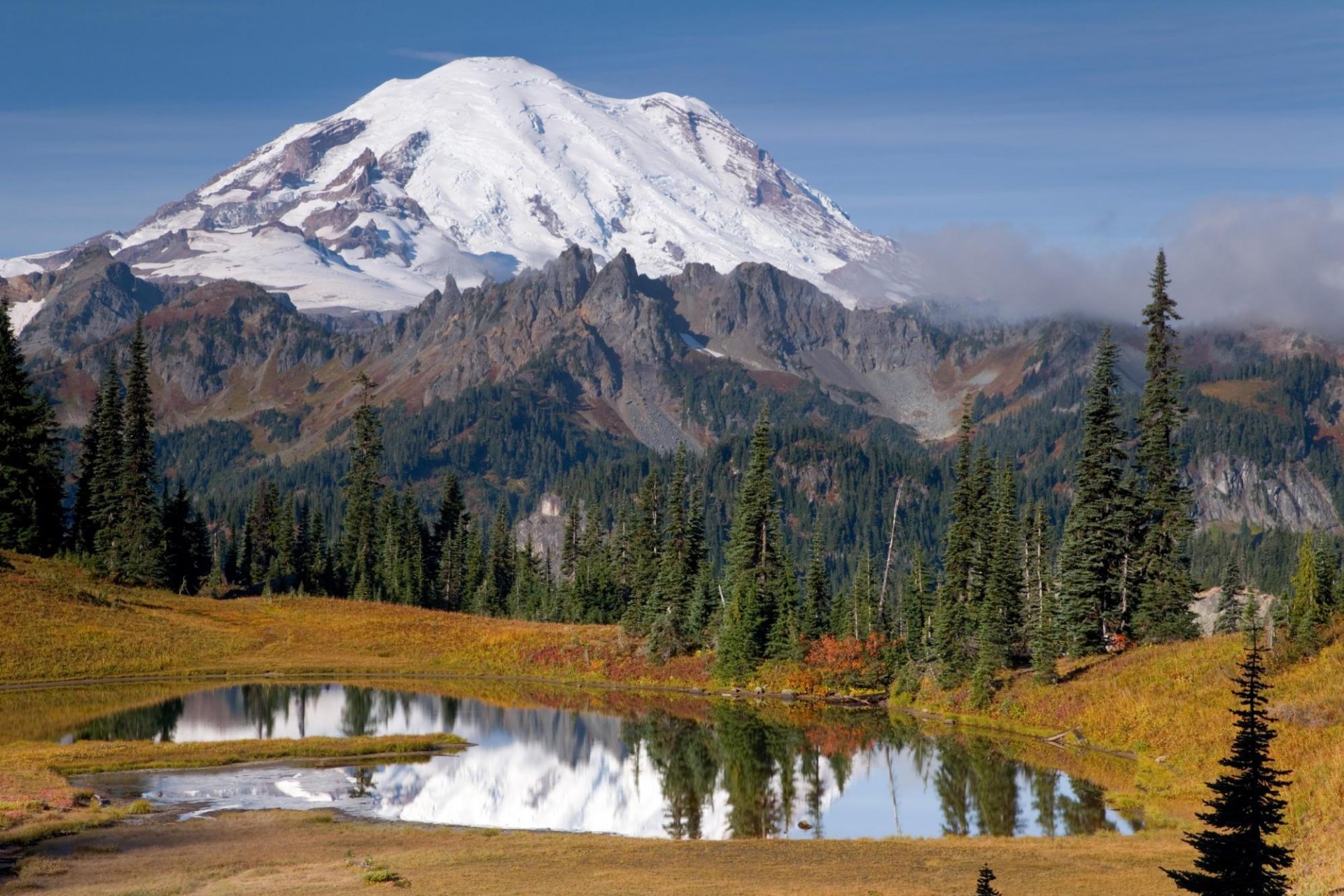 nature landscape mountain forest lake