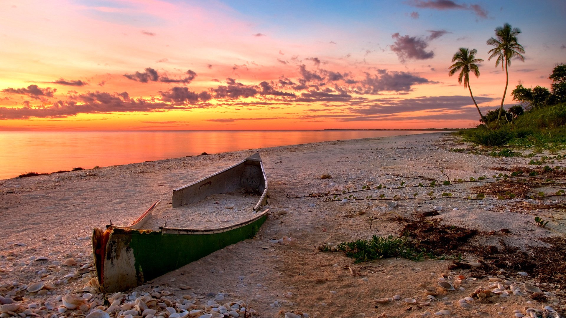 mare oceano spiaggia sabbia barca canoa tramonto natura paesaggio