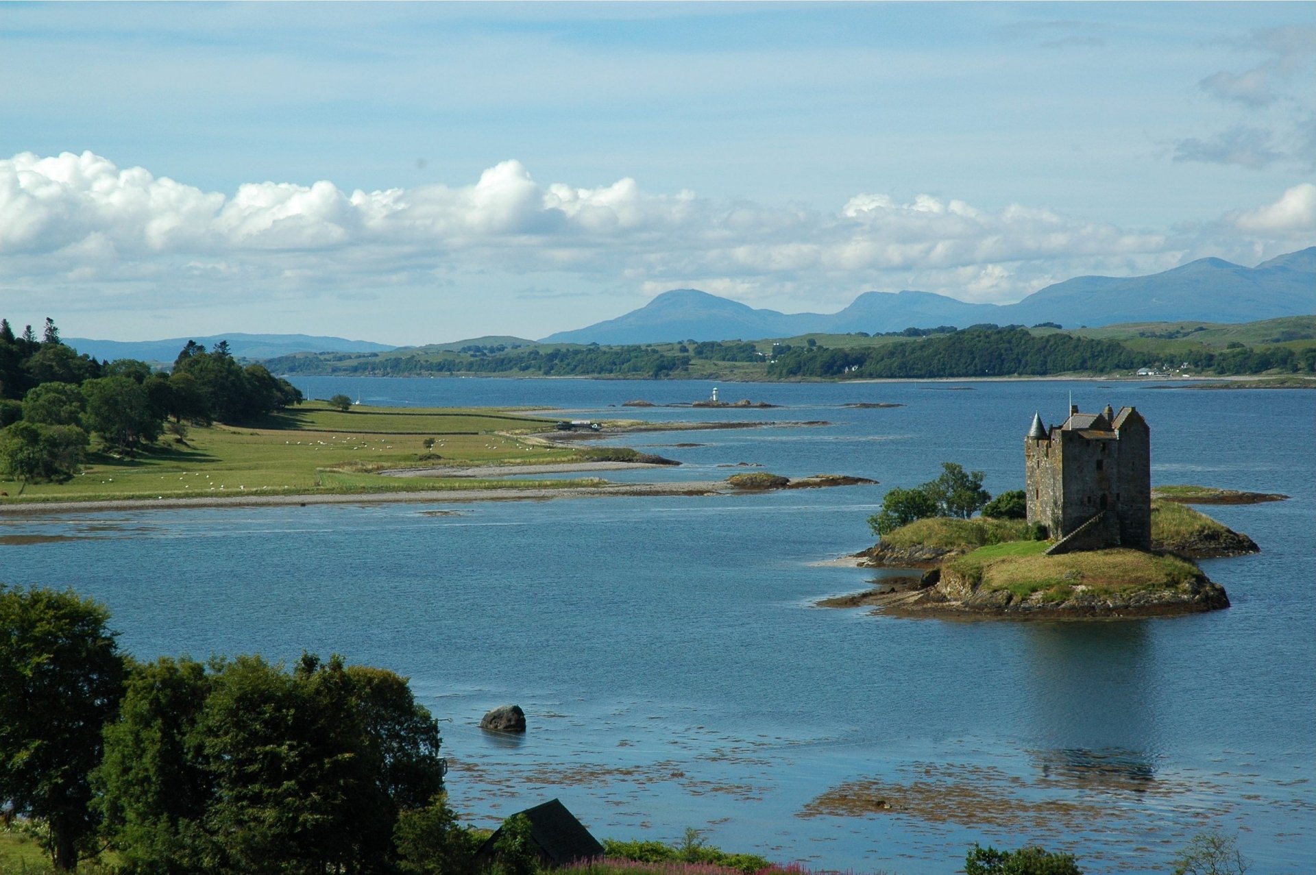 inghilterra regno unito stalker castello fiume isola gran bretagna stalker