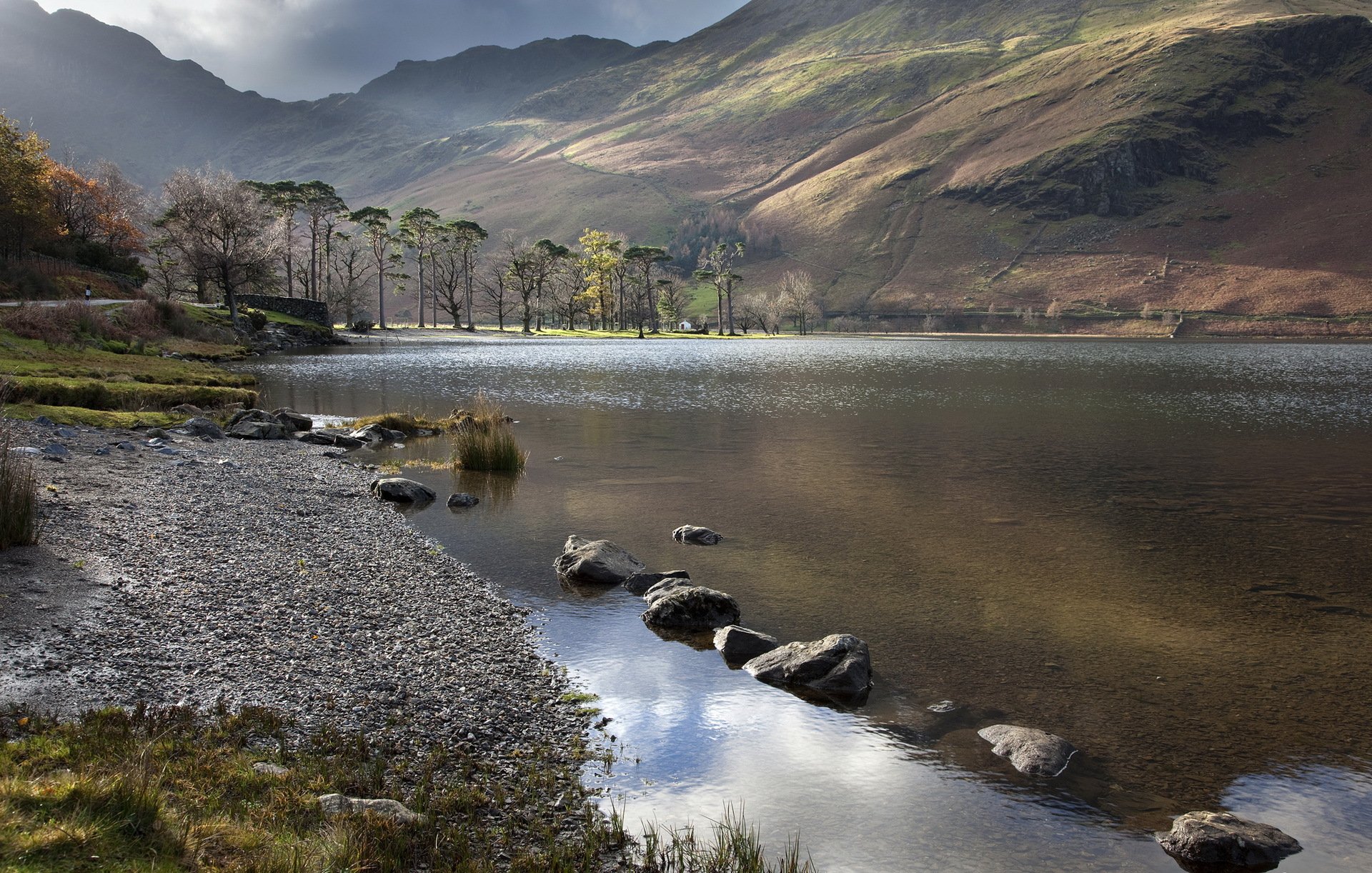 lake mountain tree landscape nature