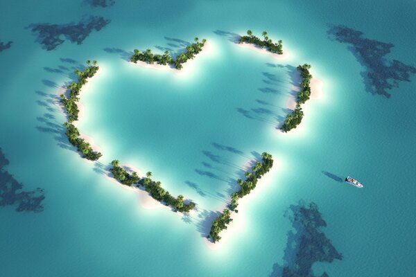 The heart of the islands in the ocean