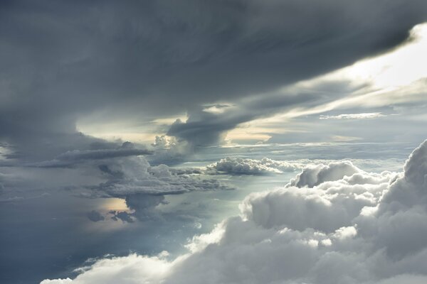 Nuages vue avec haute