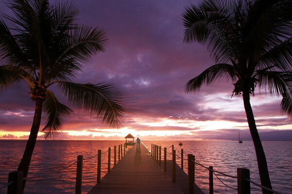 Padbma al atardecer hermosa vista