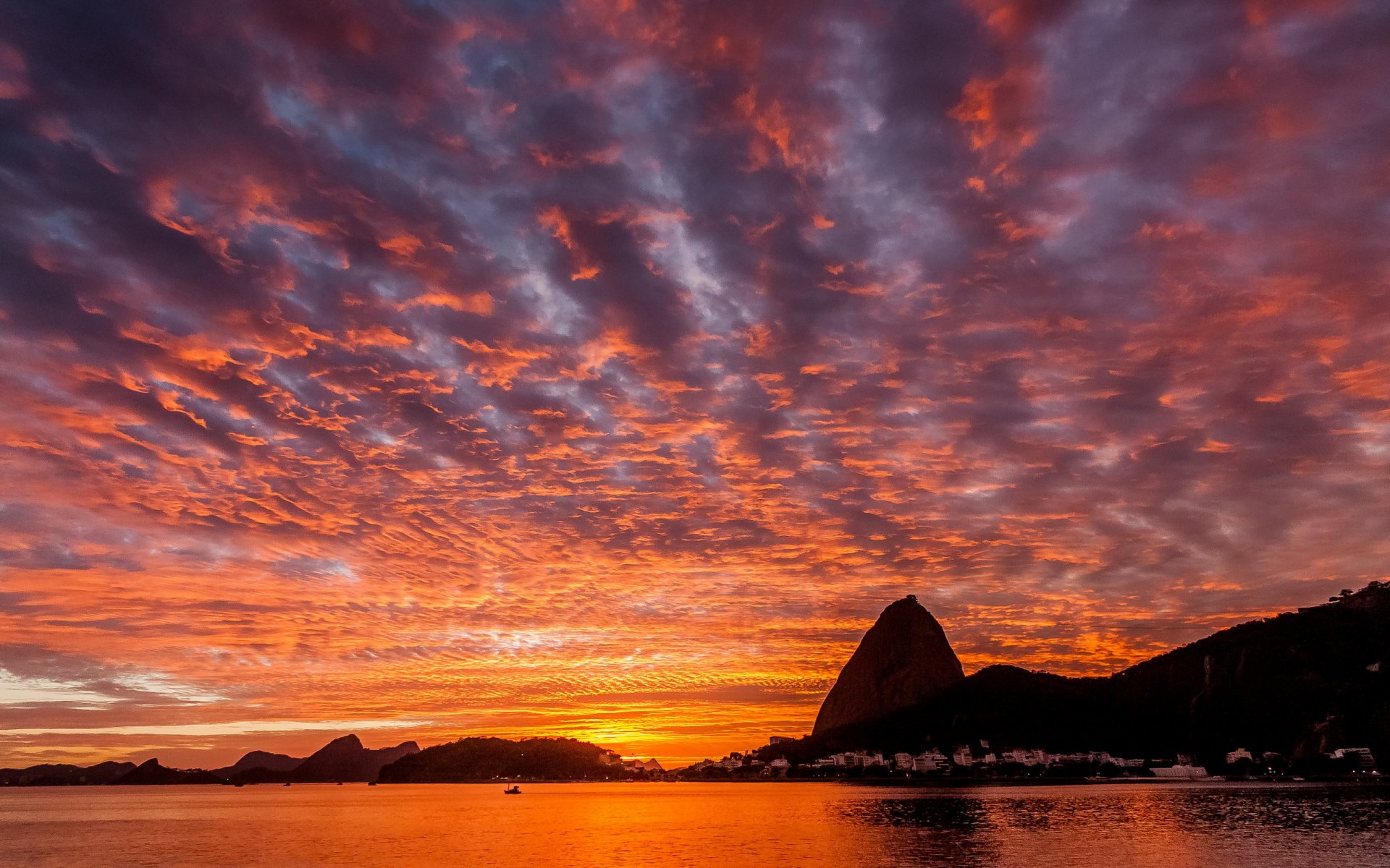 brésil rio de janeiro plage coucher de soleil