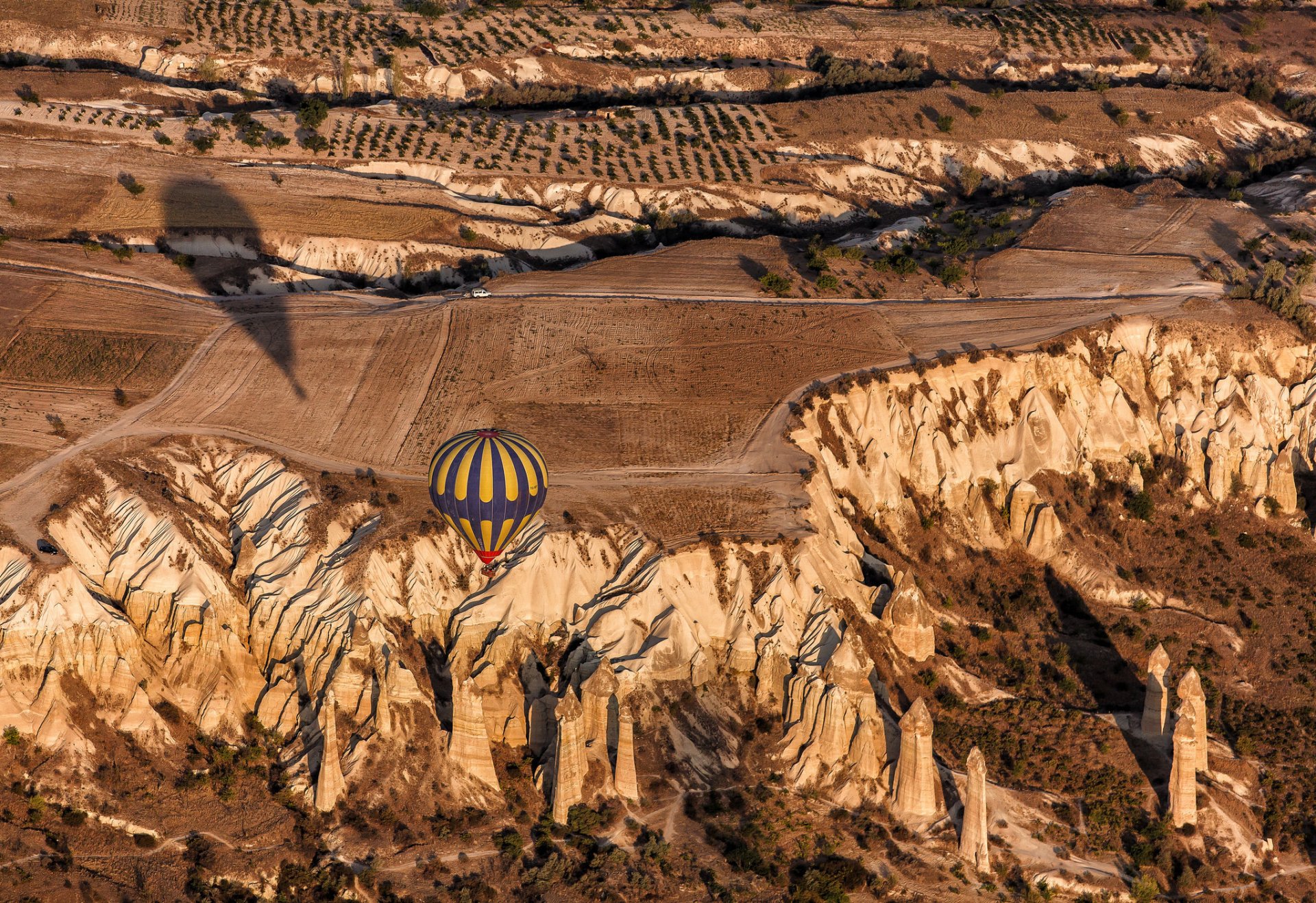 kappadokien türkei berge felsen ballon