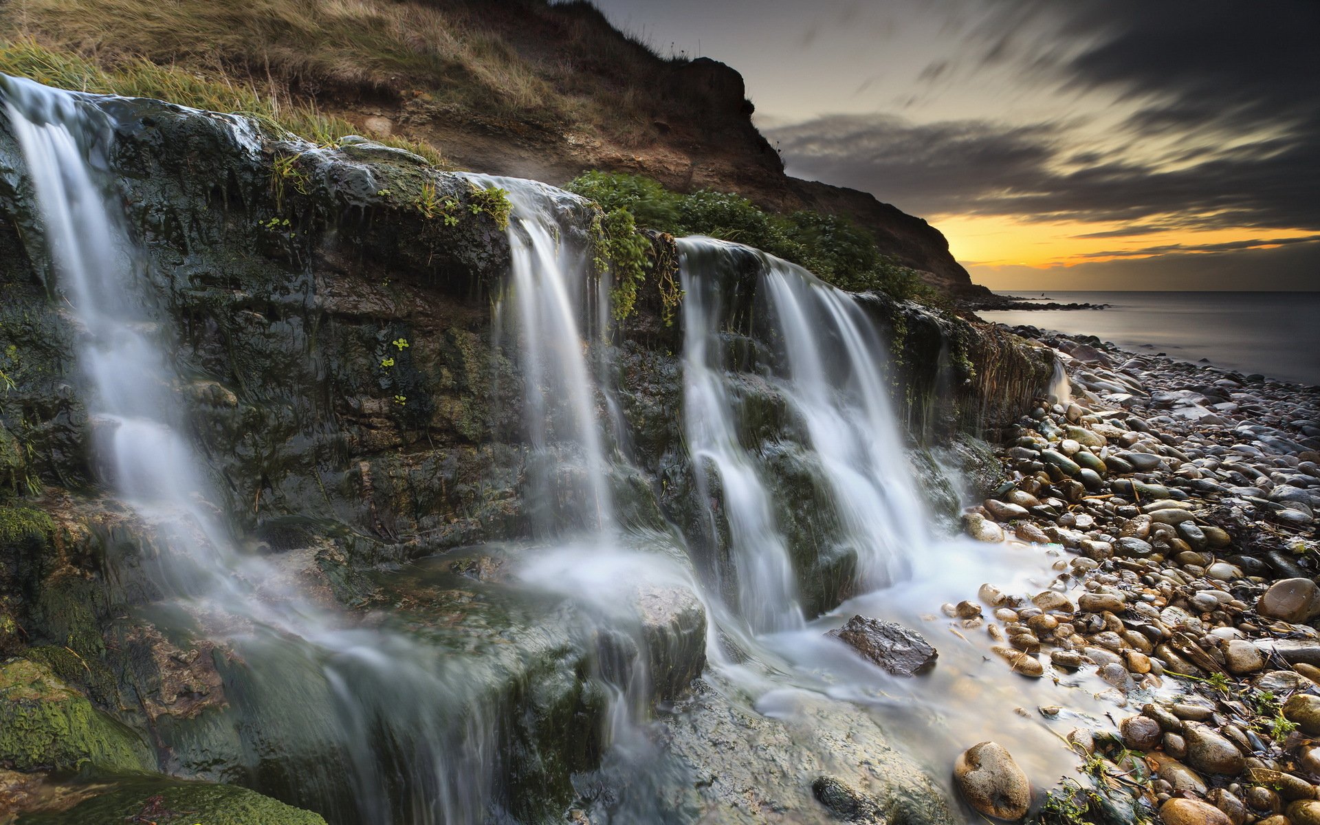 osmington mills jurassic coast cascata dorset tramonto