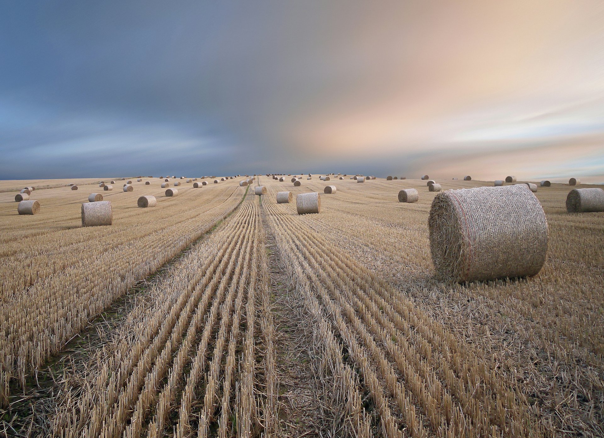 feld heu sommer landschaft