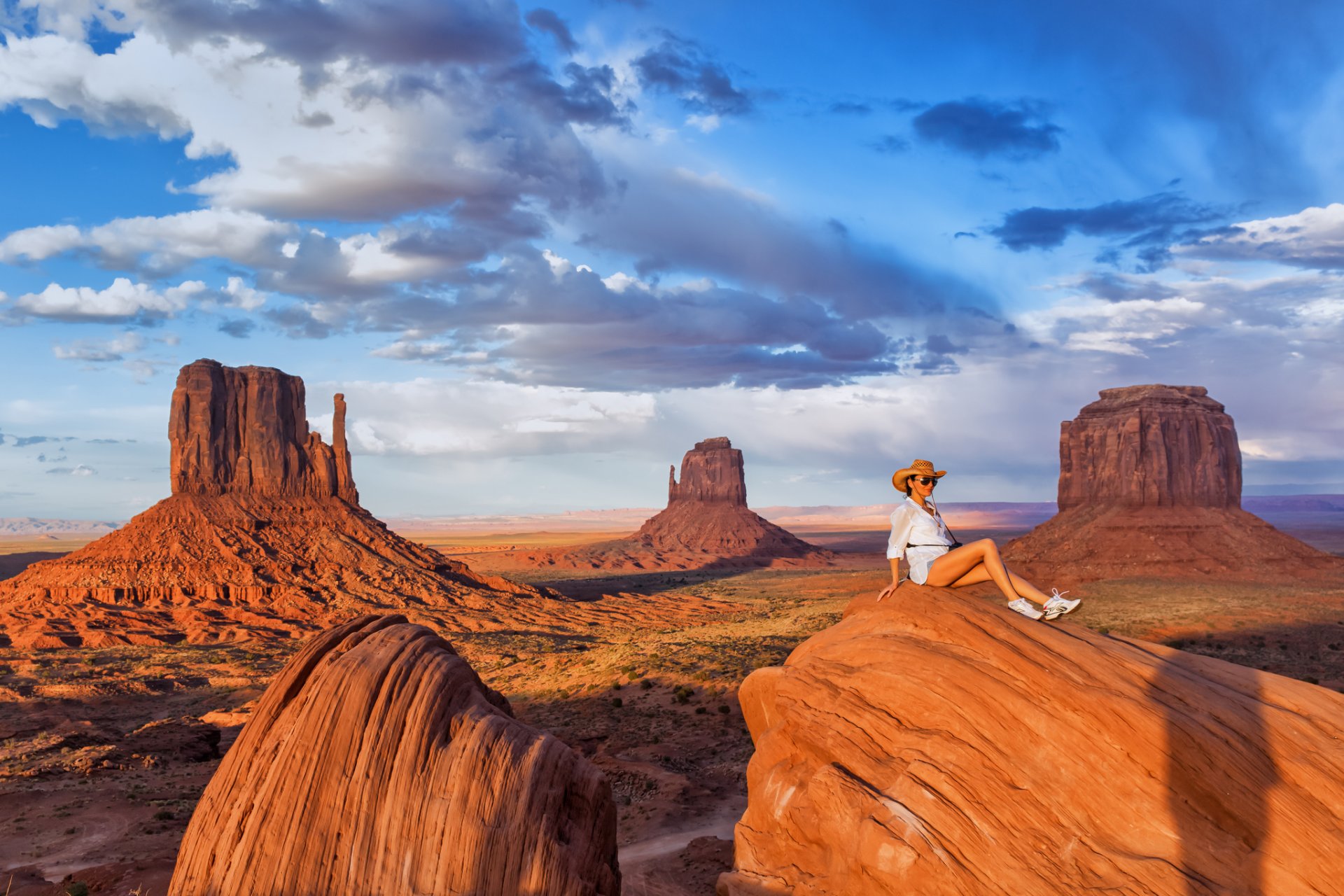 monument valley mädchen landschaft