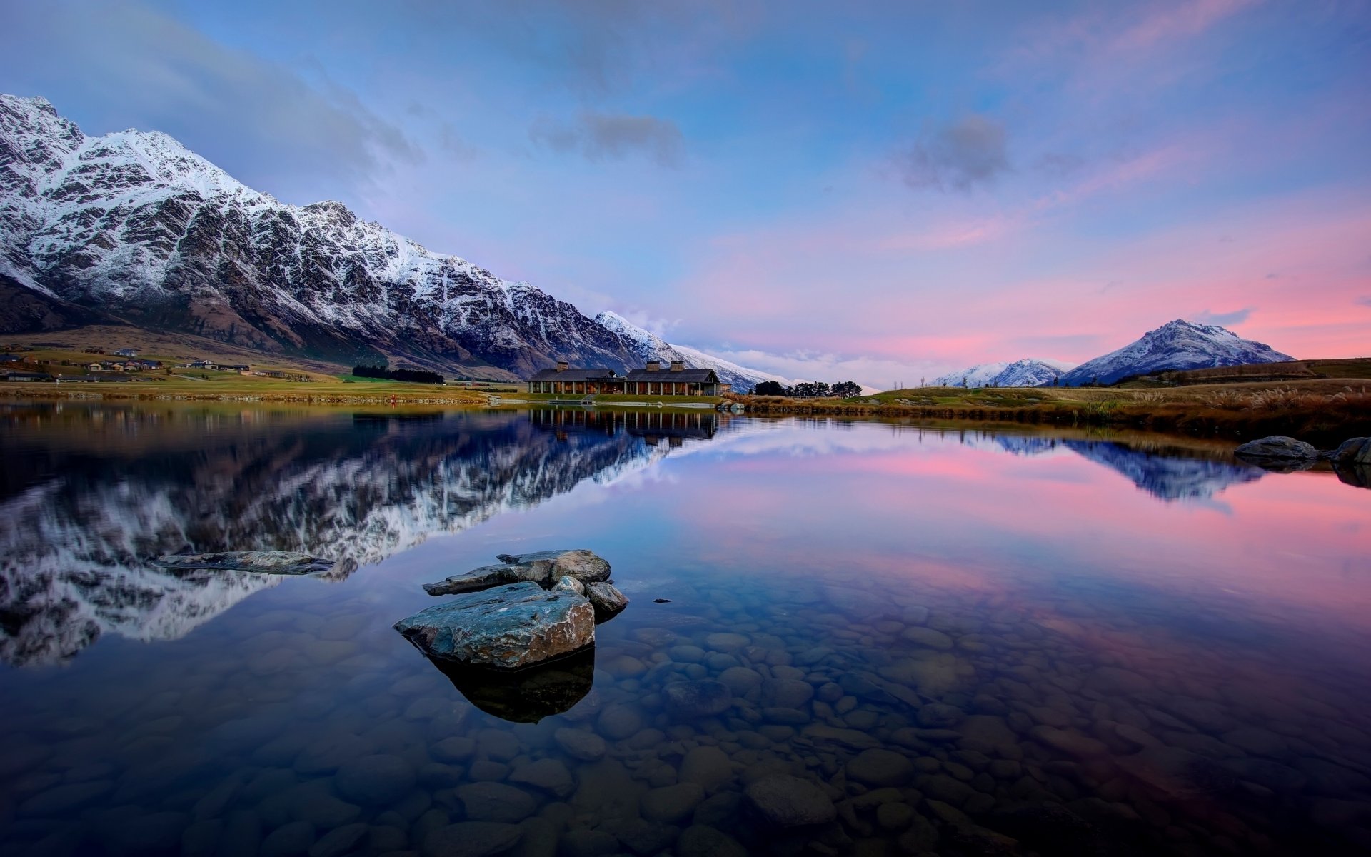 tramonto montagne natura lago