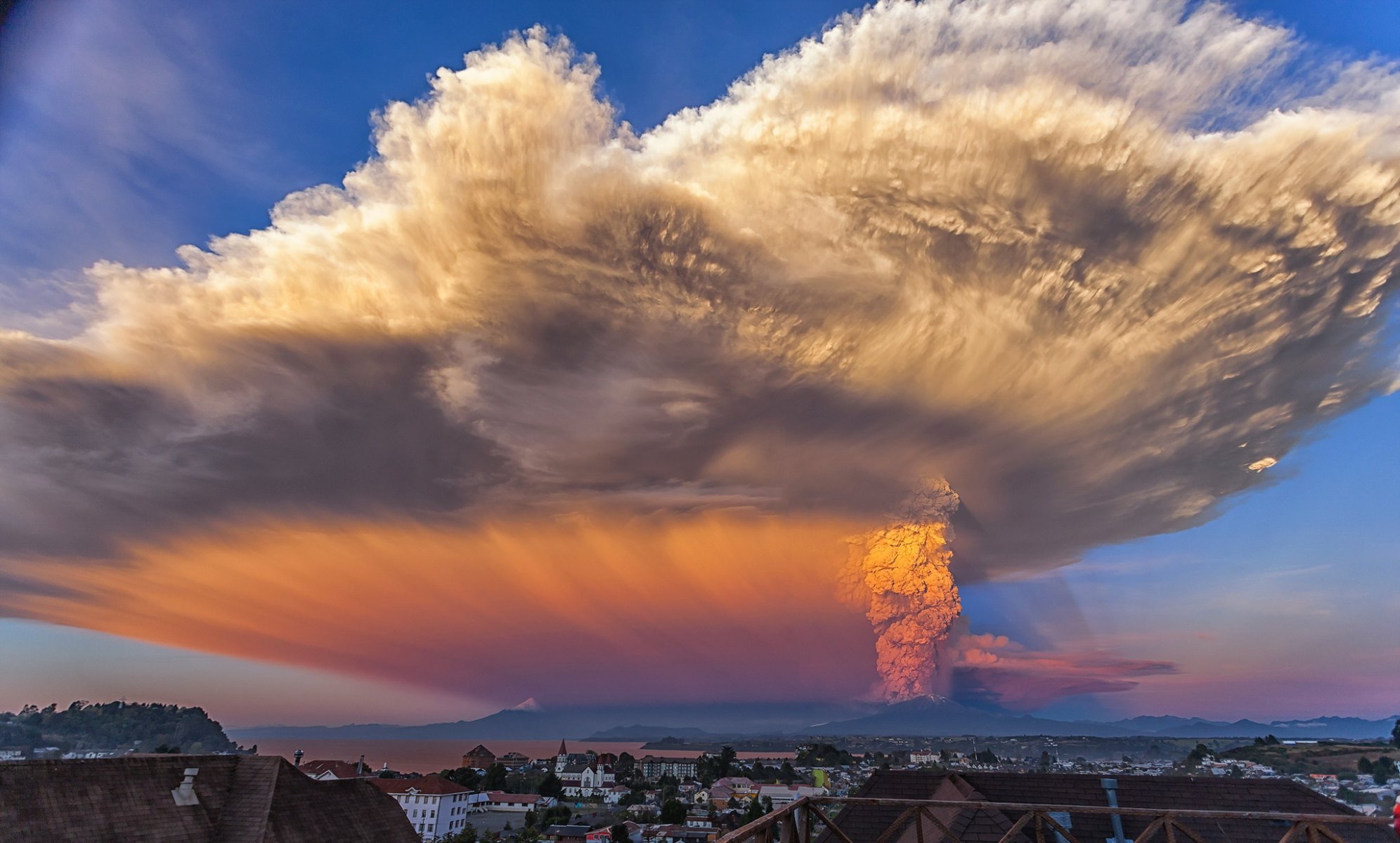 volcan calbuco sky ash eruption