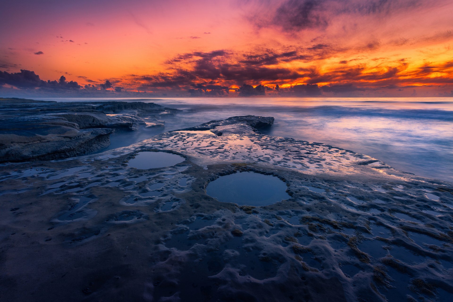 usa staat kalifornien san diego abend himmel wolken pazifischer ozean strand felsen