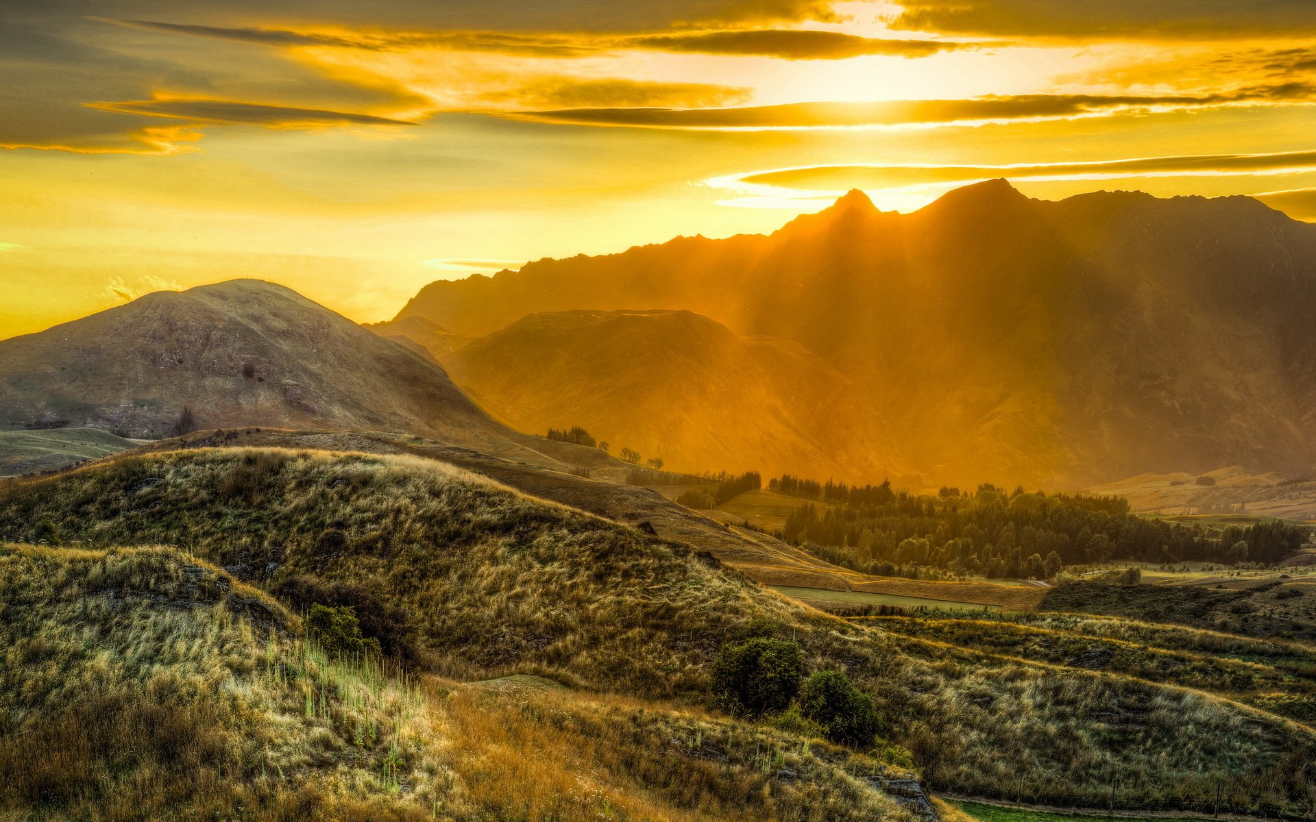 luz montañas naturaleza paisaje