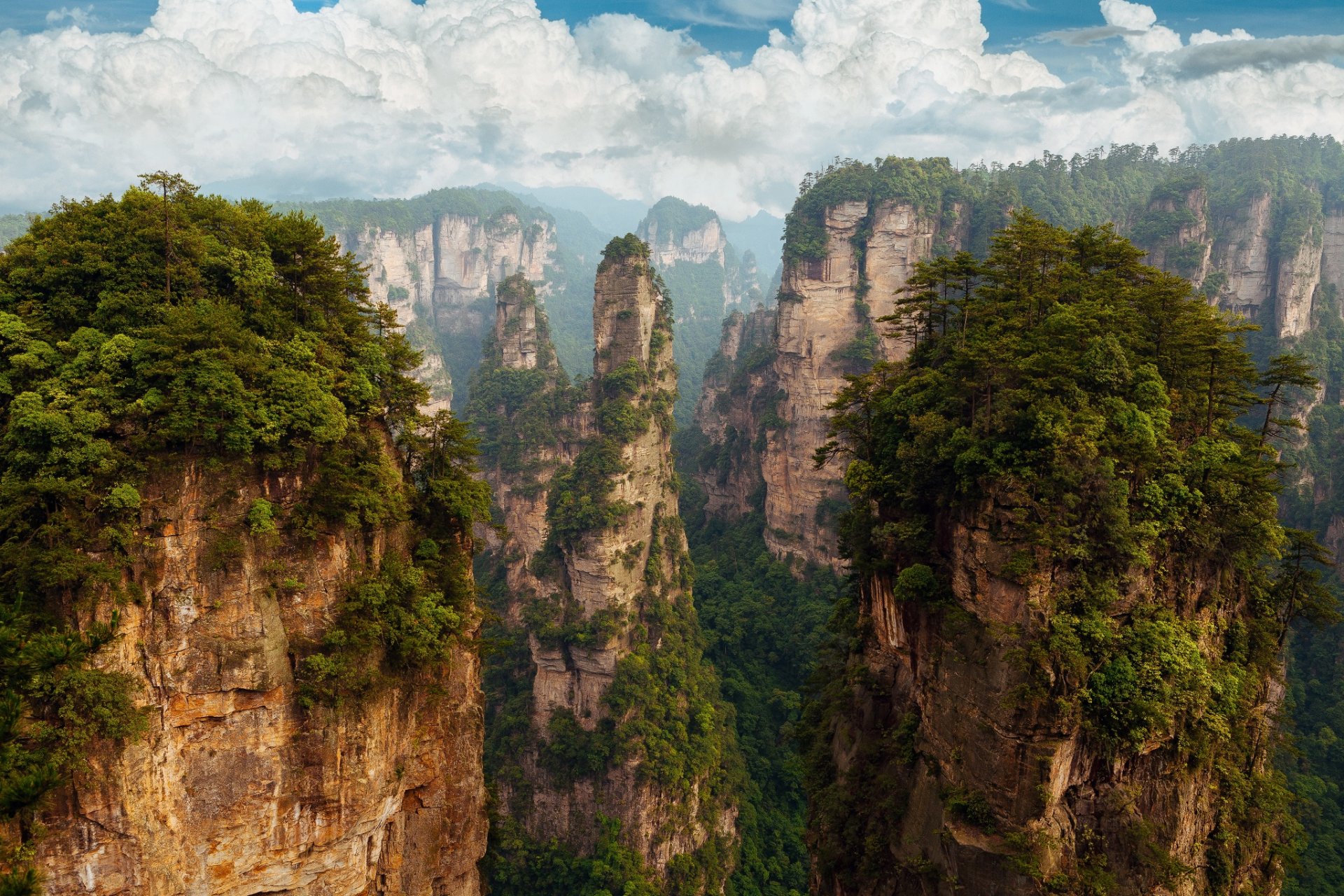 china china provinz hunan zhangjiajie national forest park pandora felsen himmel wolken