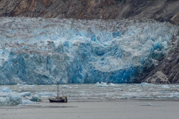 Mountains Sea Ship Landscape Nature