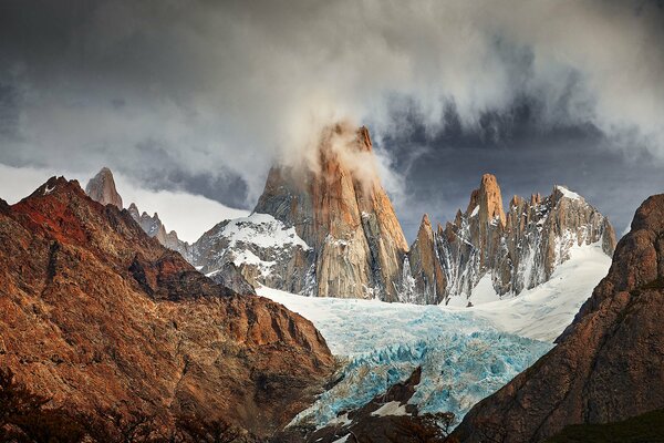 South America Patagonia in the mountains