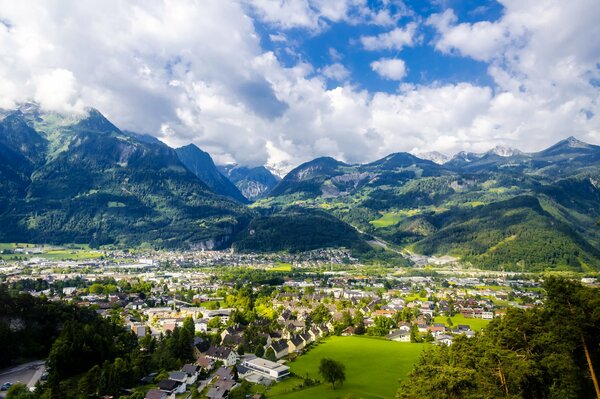 Vista aerea della natura dell Austria