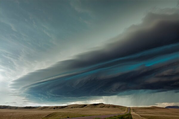 Nuage de tempête sur l état du Montana