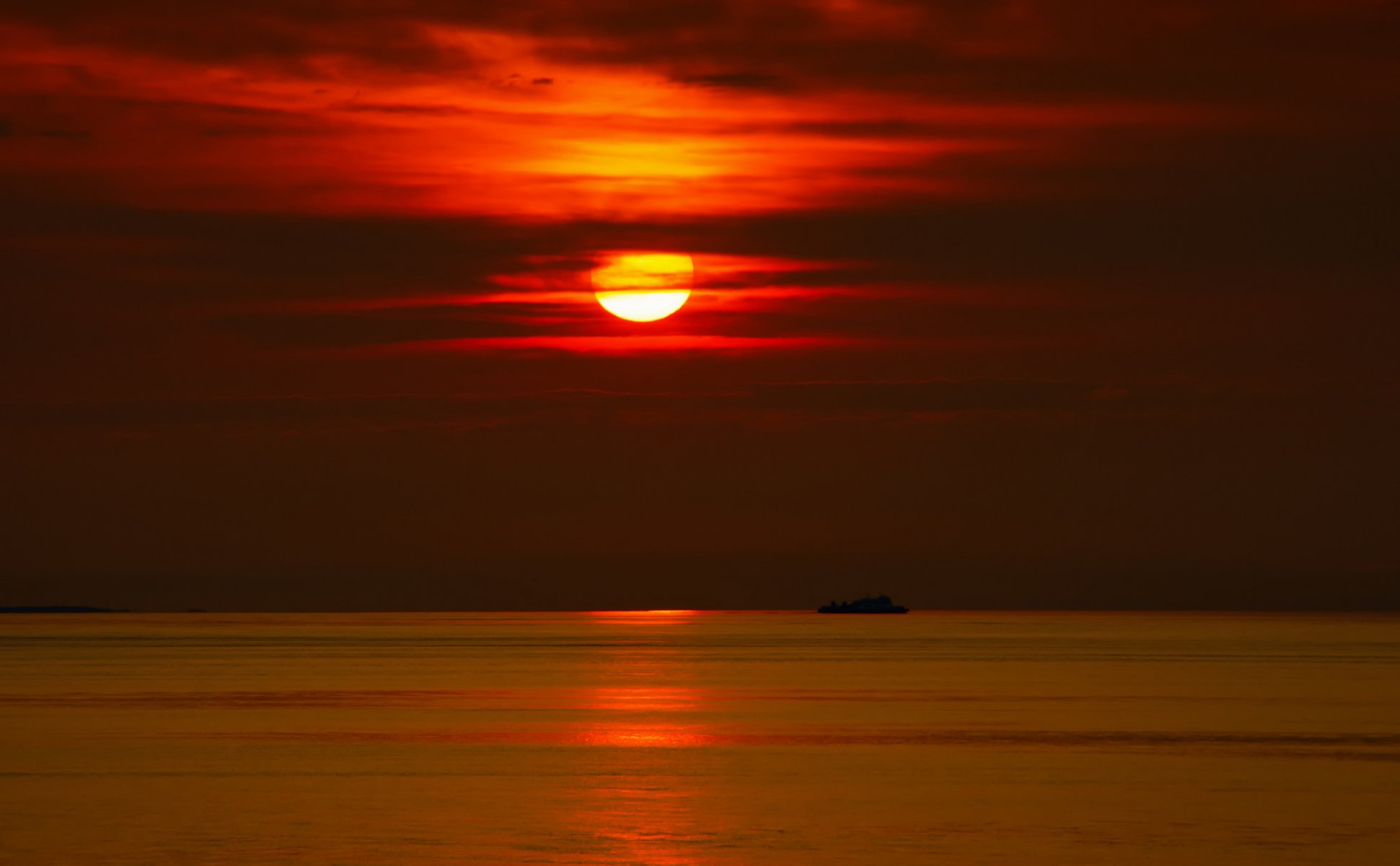 himmel wolken sonnenuntergang sonne meer schiff