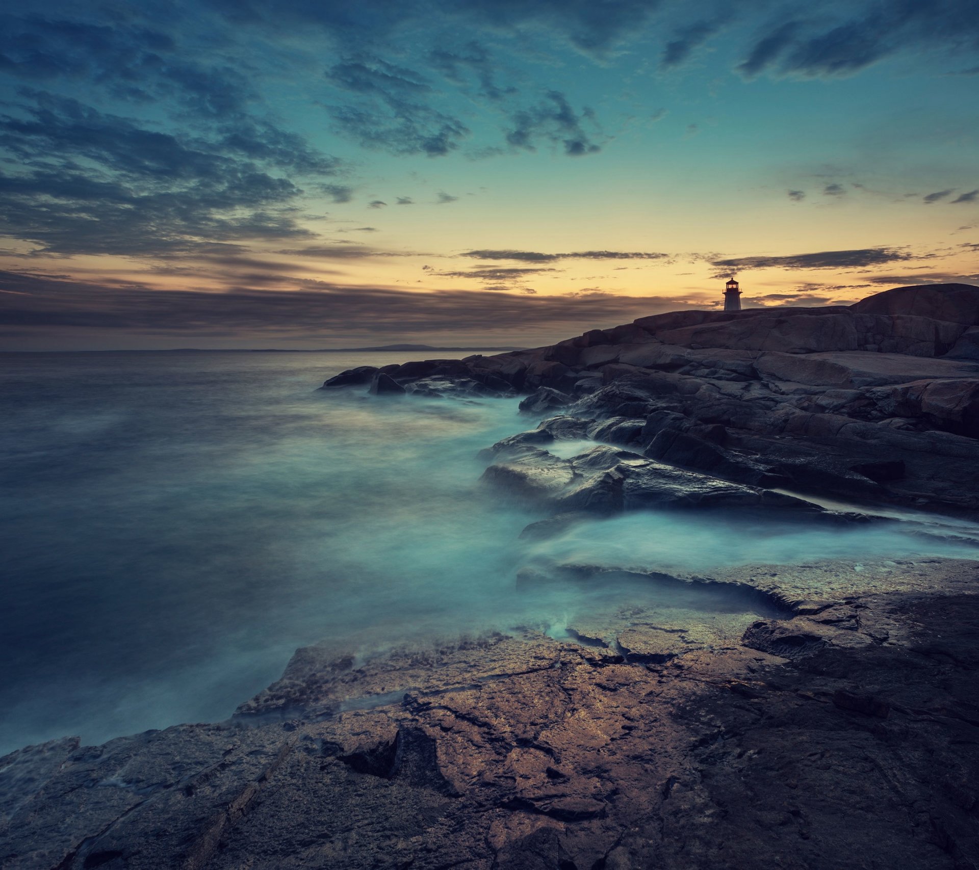 ony xperia z3 wallpaper blue ocean coast lighthouse