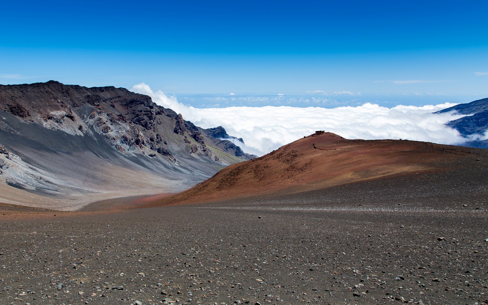 volcán haleakala isla hawaiana de maui montañas volcán