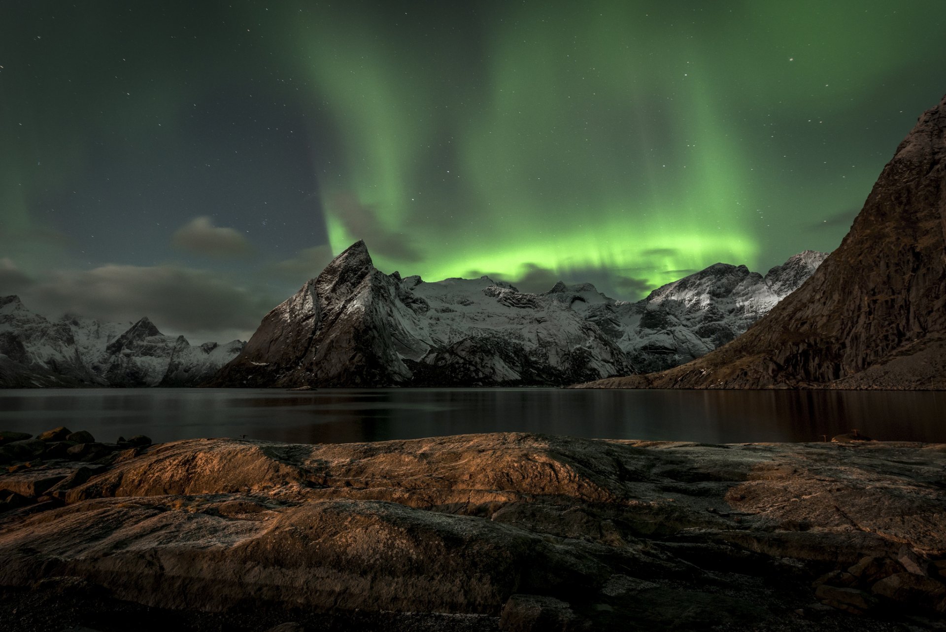 glanz berge lofoten norwegen lofoten-inseln