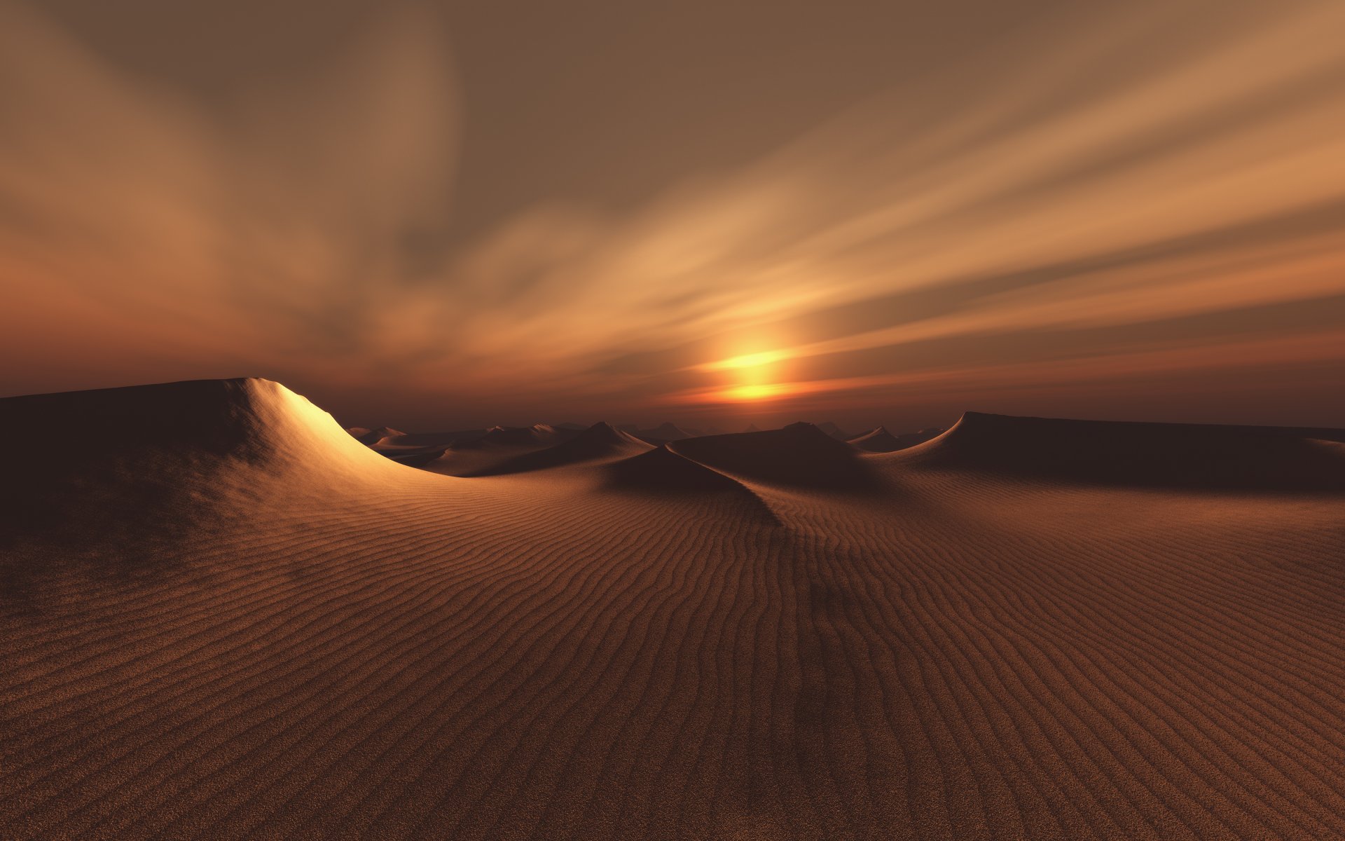 désert dessin dunes paysage