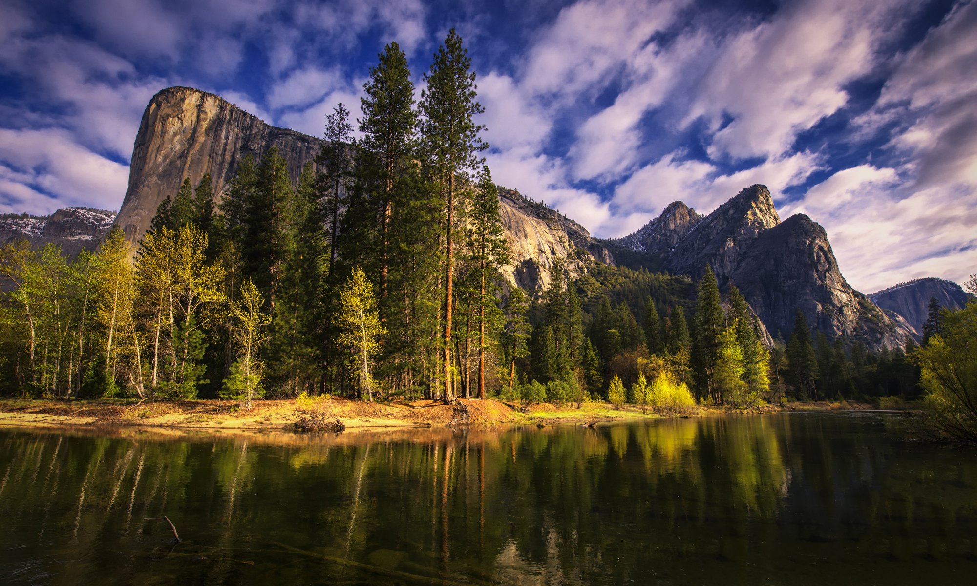 yosemite national park kalifornien yosemite bäume berge fluss morgen natur