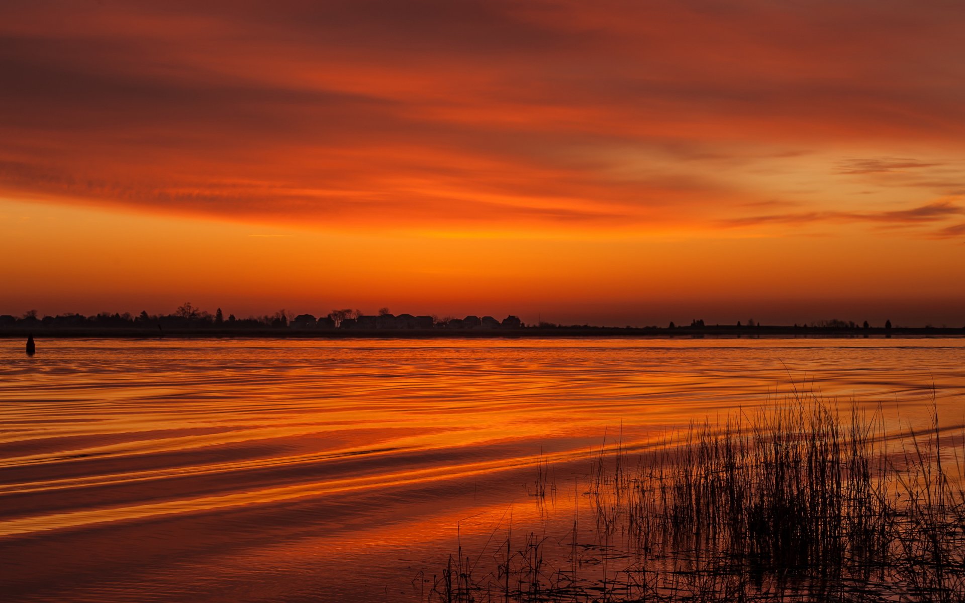 night sky river landscape