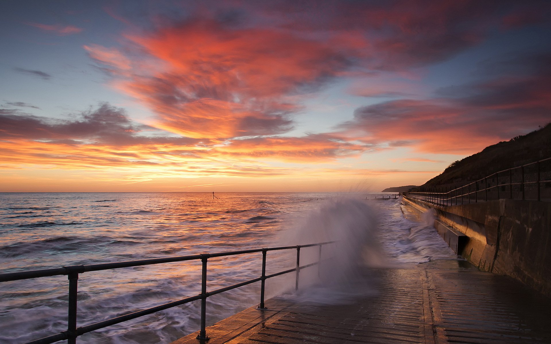 unset sea landscape