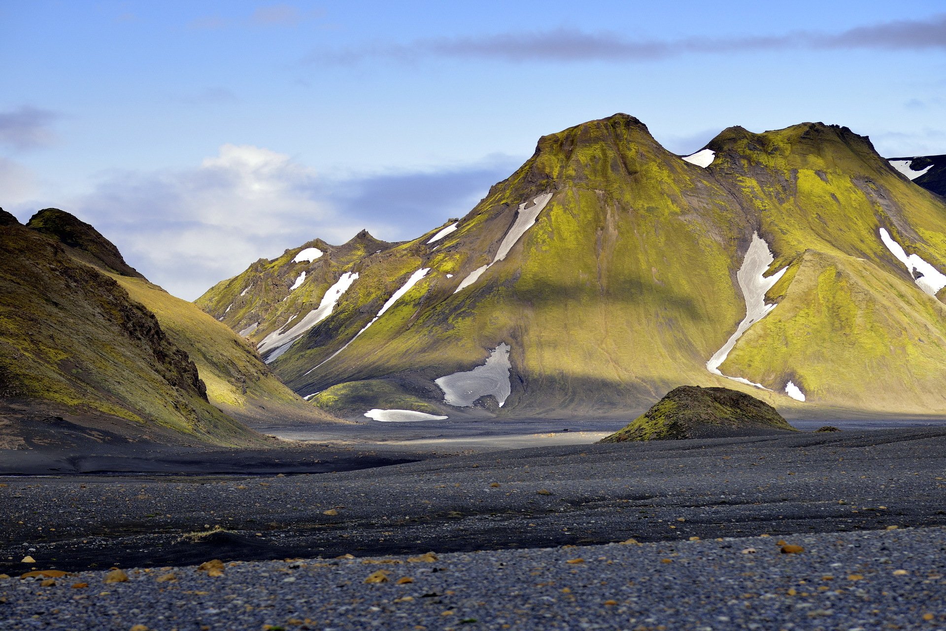 góry niebo krajobraz islandia