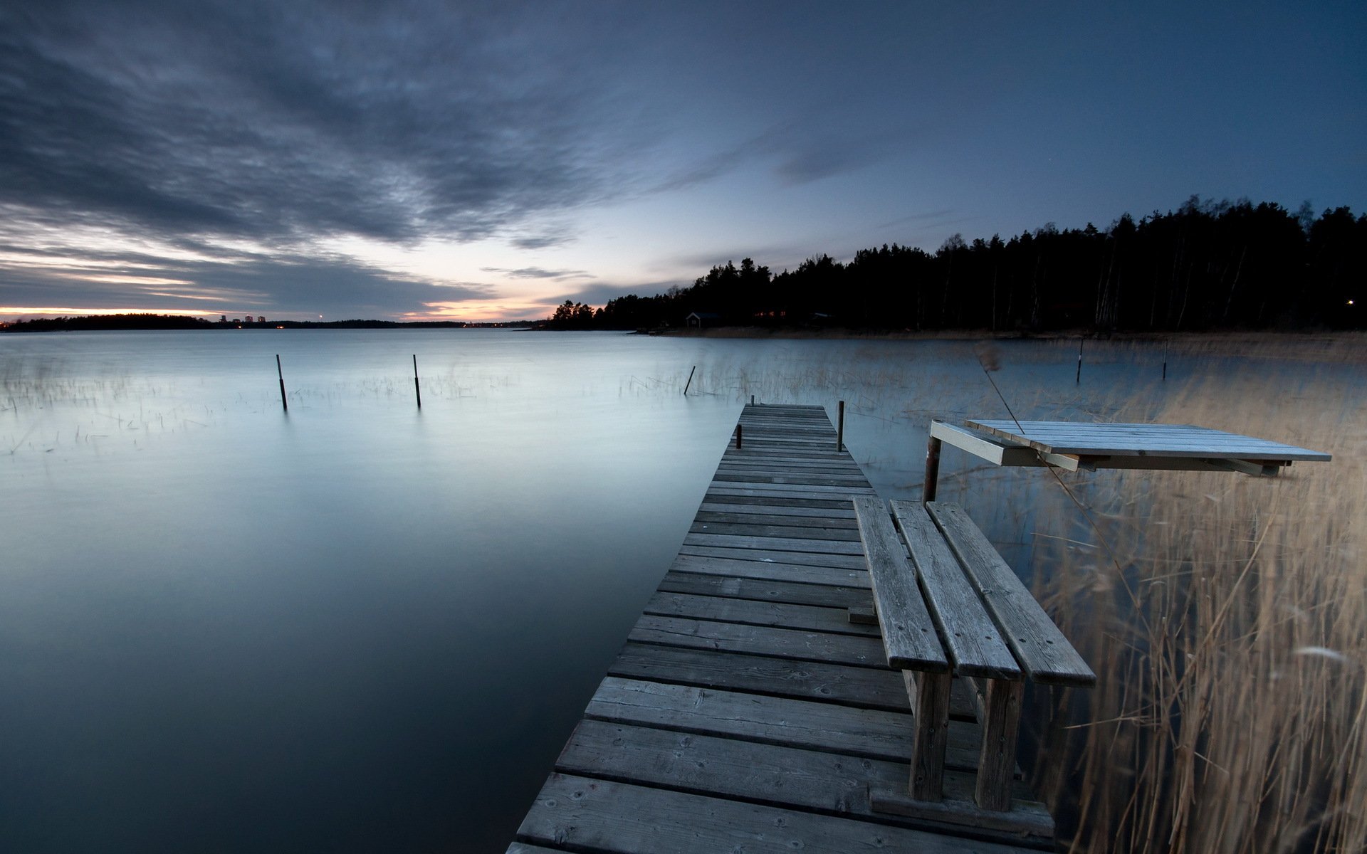 schweden vermland skoghall see brücke