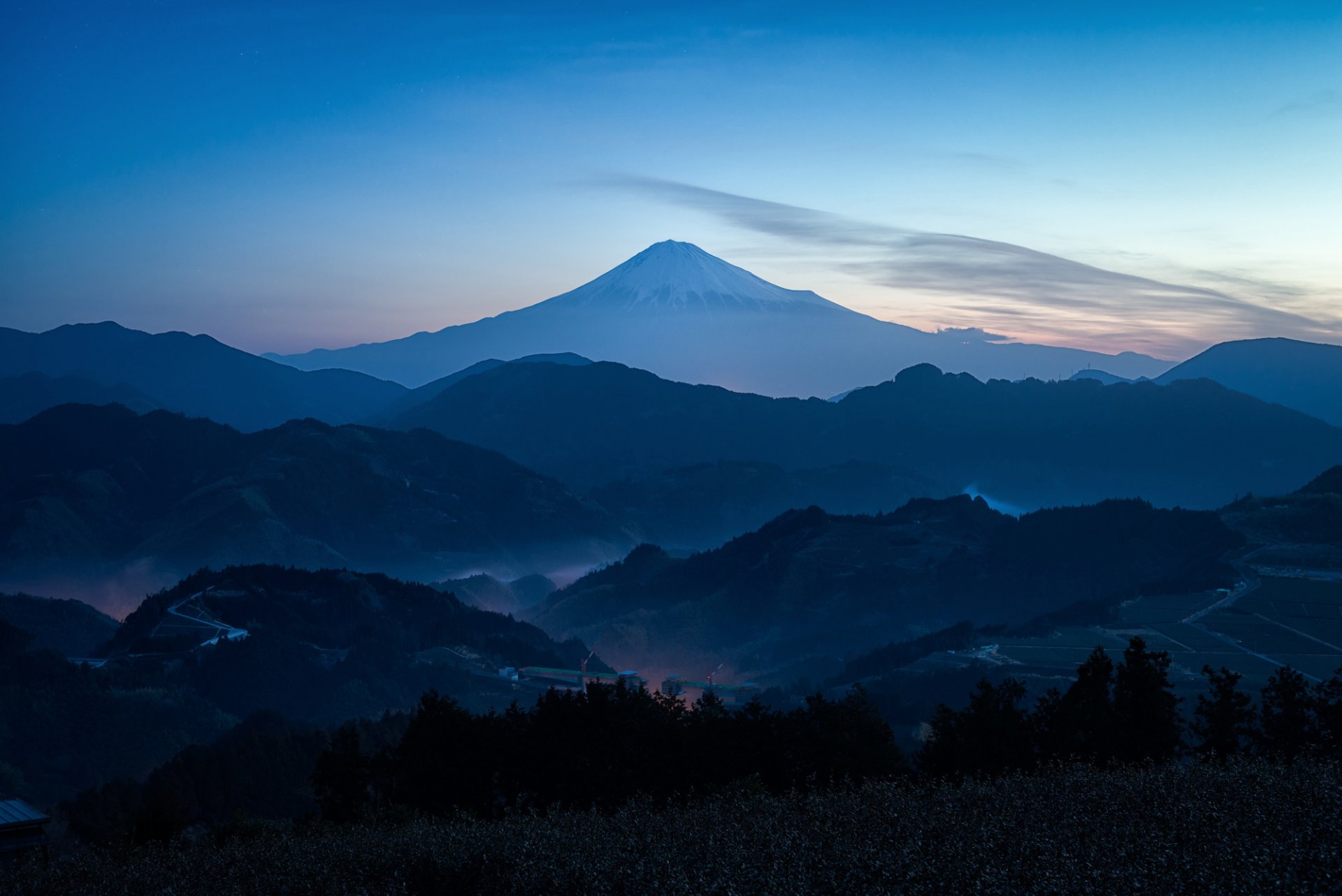 japonia góra fujiyama 富士山 wiosna marzec haze