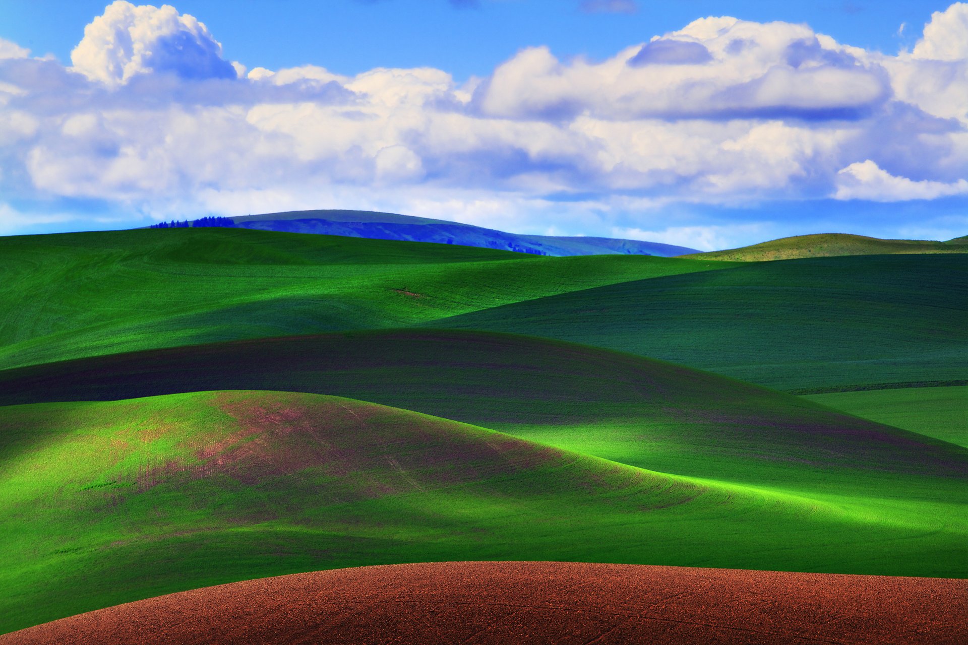 ky clouds hills the field mountain nature