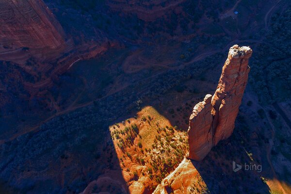Ein Felsen in den Bergen von Arizona. Draufsicht