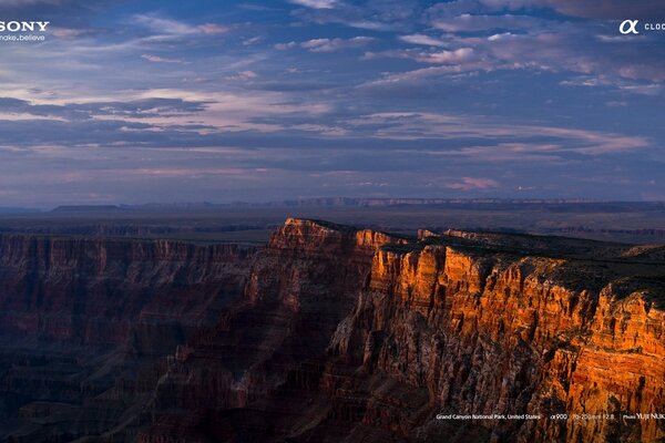 Sonnenuntergang im grandcanyon bei Sony fotografiert