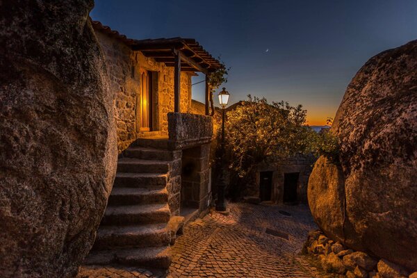 House on a narrow stone street