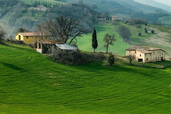 Houses in the hills of Italy