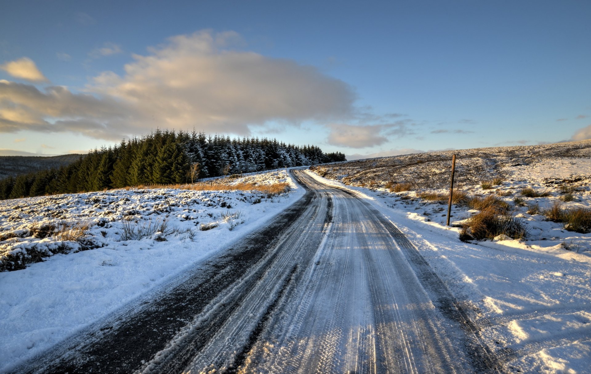 hiver route neige