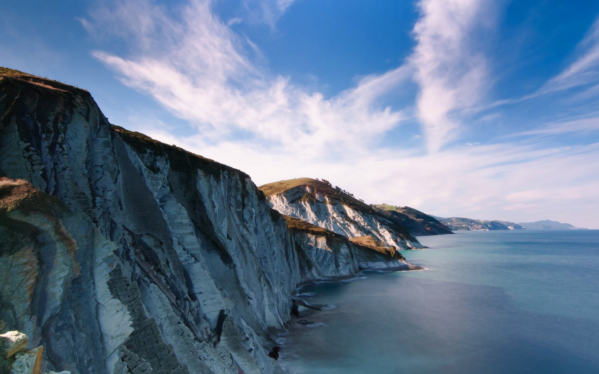 cielo nuvole rocce mare natura scogliera